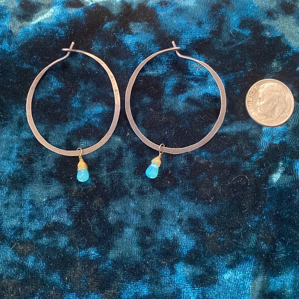Sterling silver hoop earrings